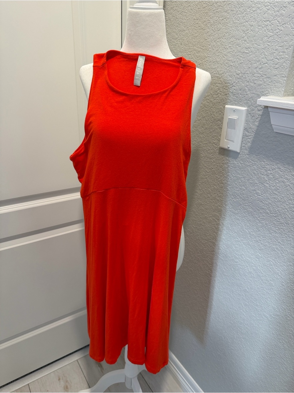 Athleta Bright Red Sleeveless Summer Dress -